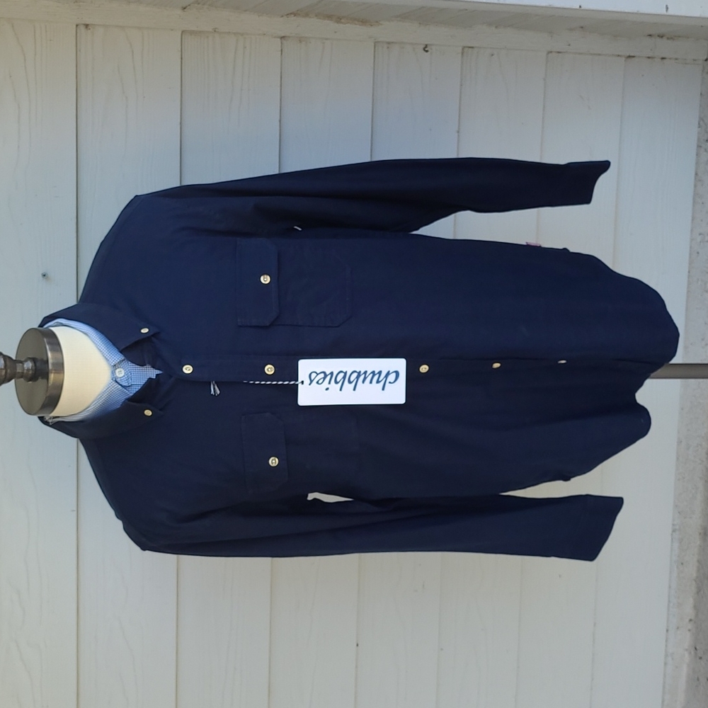 NUTTER Chubbies Dark Navy Cotton Blend Sz‎ 2XL XXL Mens Long Sleeve Shirt NEW